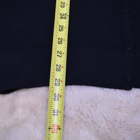 Neiman Marcus Black Cashmere Short Sleeve Button Up Sweater Size Large - Picture 12 of 12